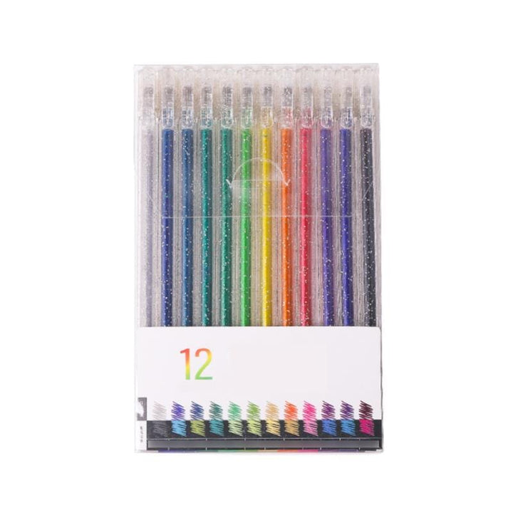 Färgglada gelpennor för vuxna - 48 unika nyanser, inklusive glitter och neon. Perfekt för färgläggning och kreativt skapande