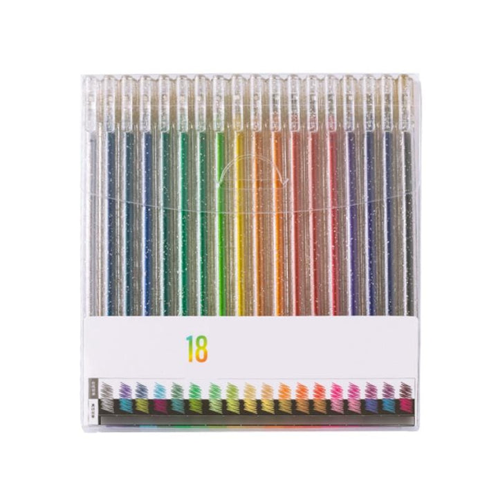 Färgglada gelpennor för vuxna - 48 unika nyanser, inklusive glitter och neon. Perfekt för färgläggning och kreativt skapande