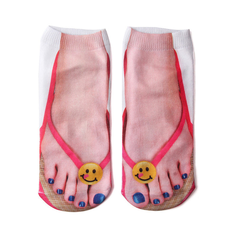 Färgglada unisex ankelstrumpor med levande tryck, mjuk blandning, perfekt för en stilfull outfituppgradering.