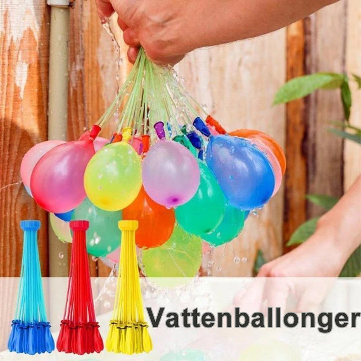 Färgglada vattenballonger för sommarnöje, blandade färger som röd, blå och grön, perfekt för utomhuslekar.