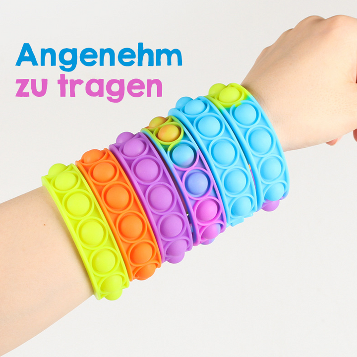 "Färggrannt unisex pop bubble armband, sensorisk leksak, med poppbara bubblor för stressavlastning och avkoppling."