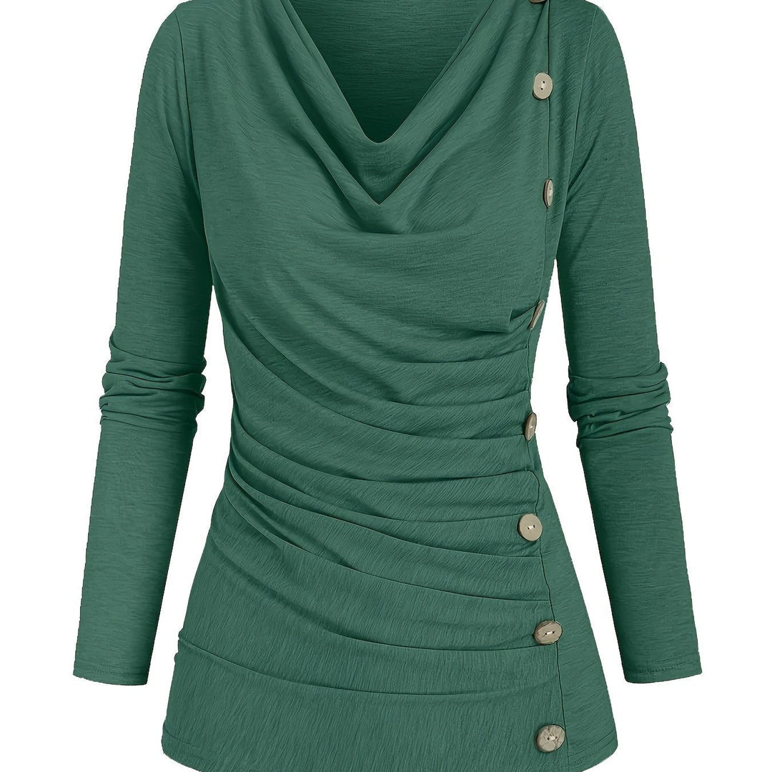 Elegant stickad tröja med krage för en stilren look