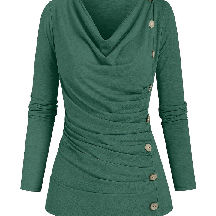 Elegant stickad tröja med krage för en stilren look