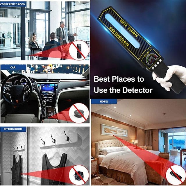 Användningsområden för buggdetektorn i bil, hotell och konferensrum
