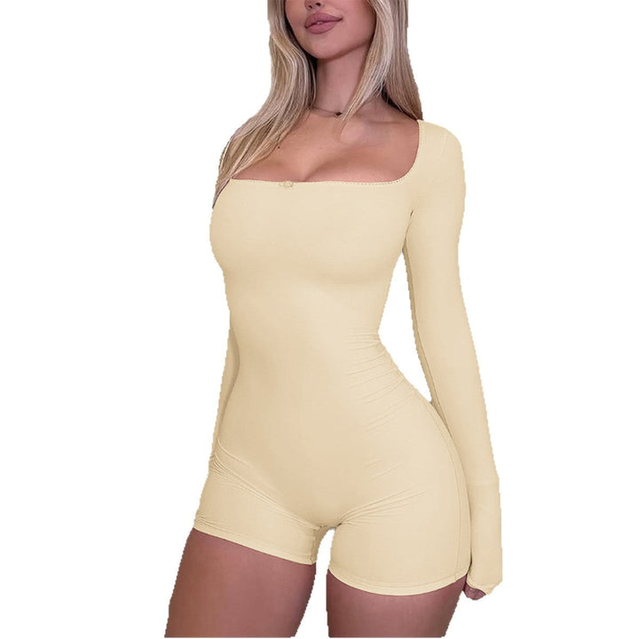 Festlig bodycon jumpsuit för dam, med långa ärmar och smickrande figurnära passform.