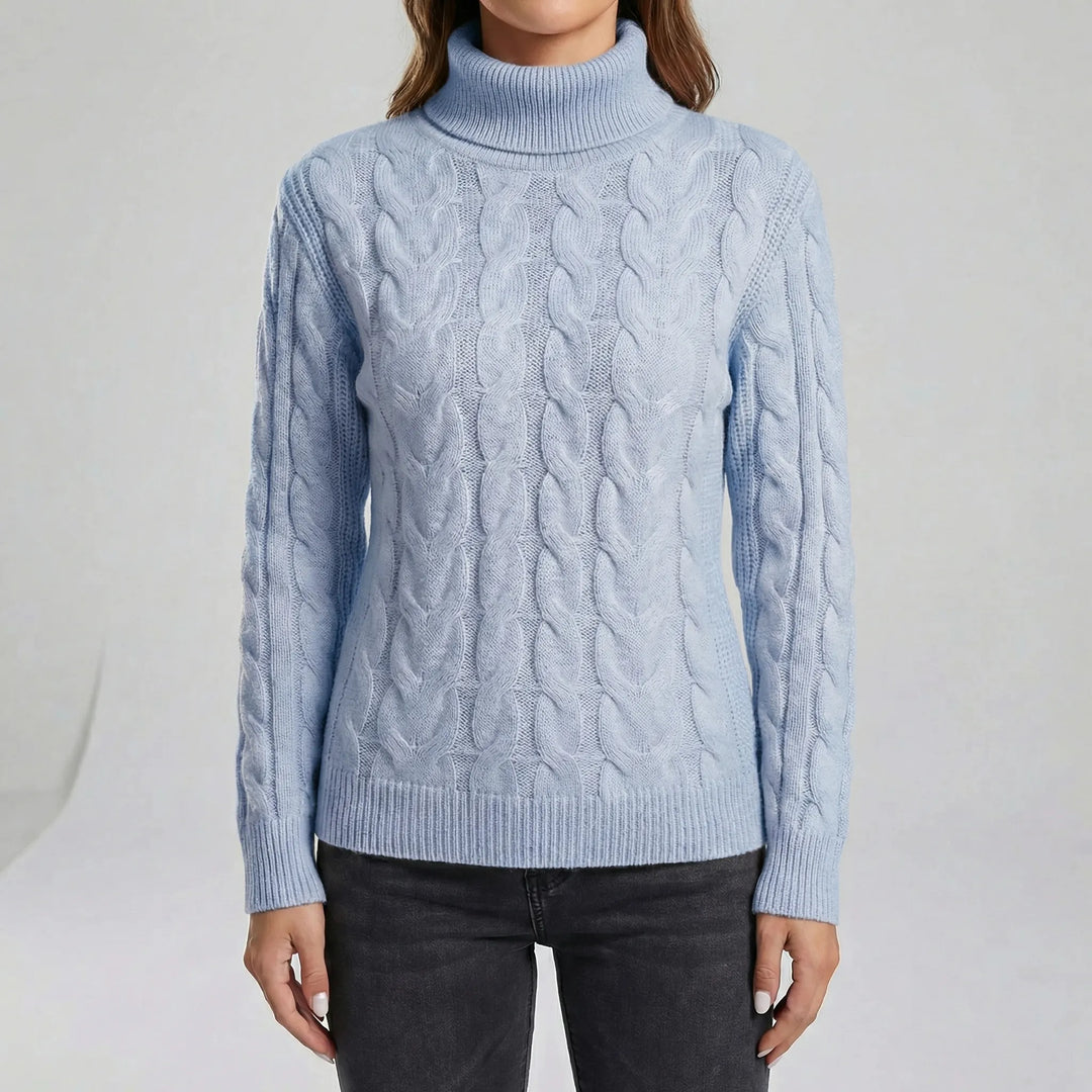Dam polotröja i figursydd modell, elegant till höstmode och vardags.