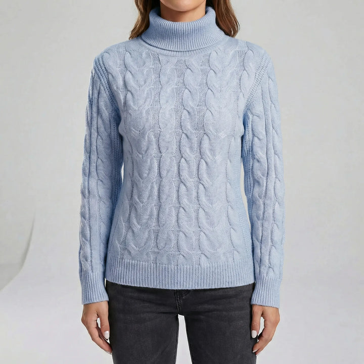 Dam polotröja i figursydd modell, elegant till höstmode och vardags.