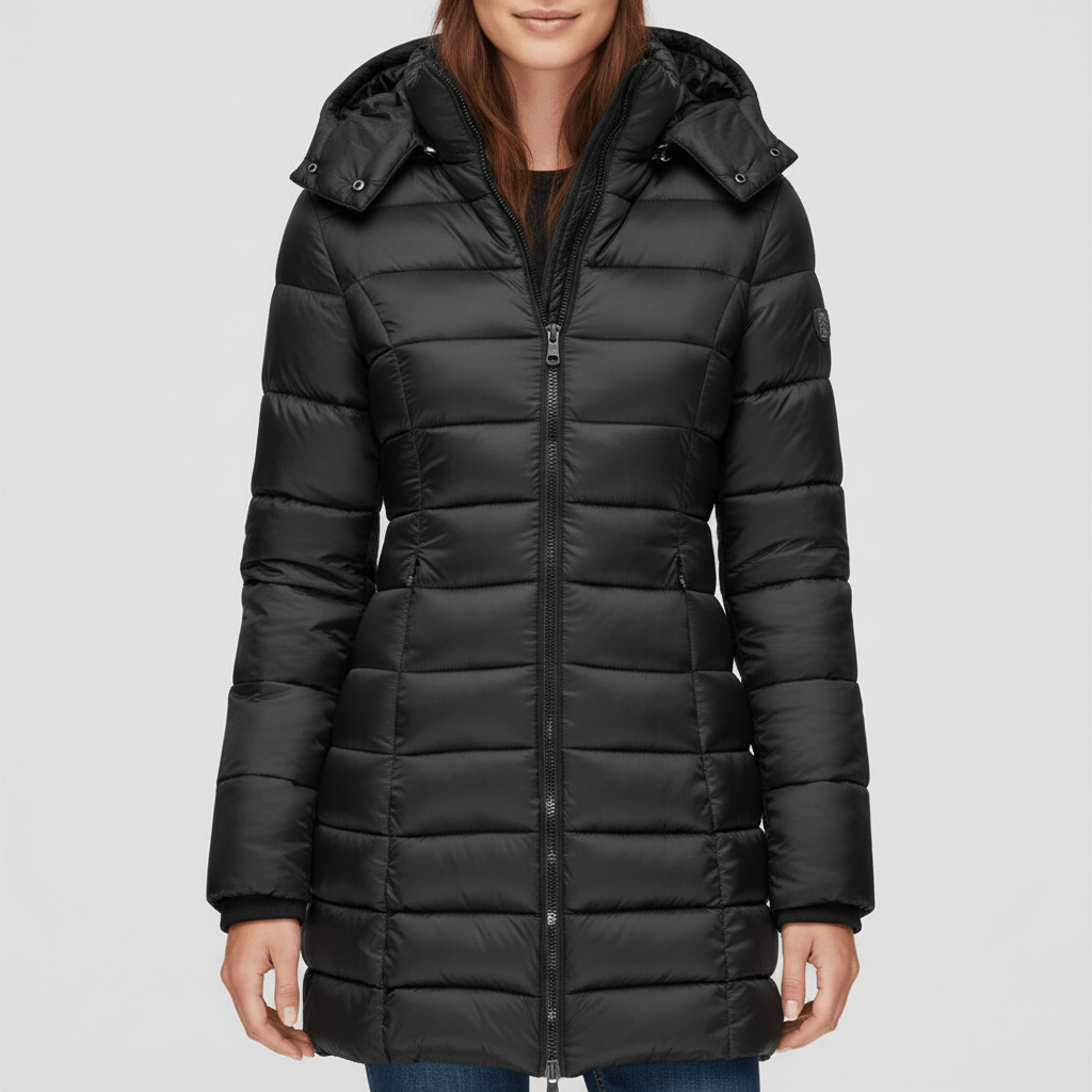 Elegant figursydd damjacka Sofia. Varm vinterjacka, parkas och vardagsjacka. Perfekt ytterplagg för kyla.