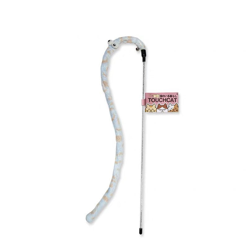 Lång fjäderpinne; kattleksak designad för spännande & stimulerande interaktion.