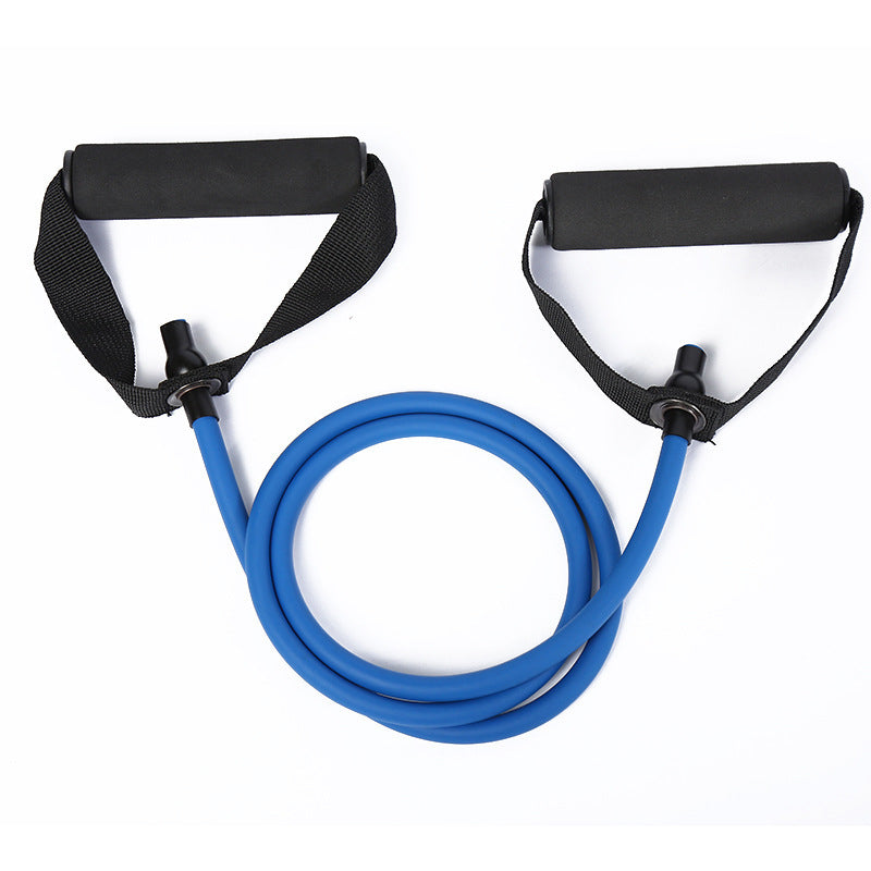 "Flera träningsband i färger, naturlig latex, multi-resistans 5-30 LB, anti-glid skumhandtag, sport och fitness."