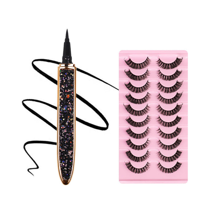 Multifärgad självhäftande eyeliner för kvinnor, enkel applicering, vattentät och kladdfri.