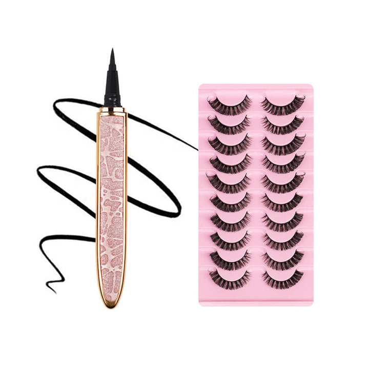 Multifärgad självhäftande eyeliner för kvinnor, enkel applicering, vattentät och kladdfri.