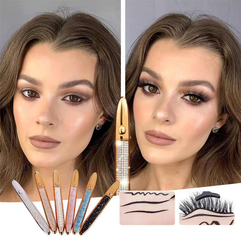 Multifärgad självhäftande eyeliner för kvinnor, enkel applicering, vattentät och kladdfri.