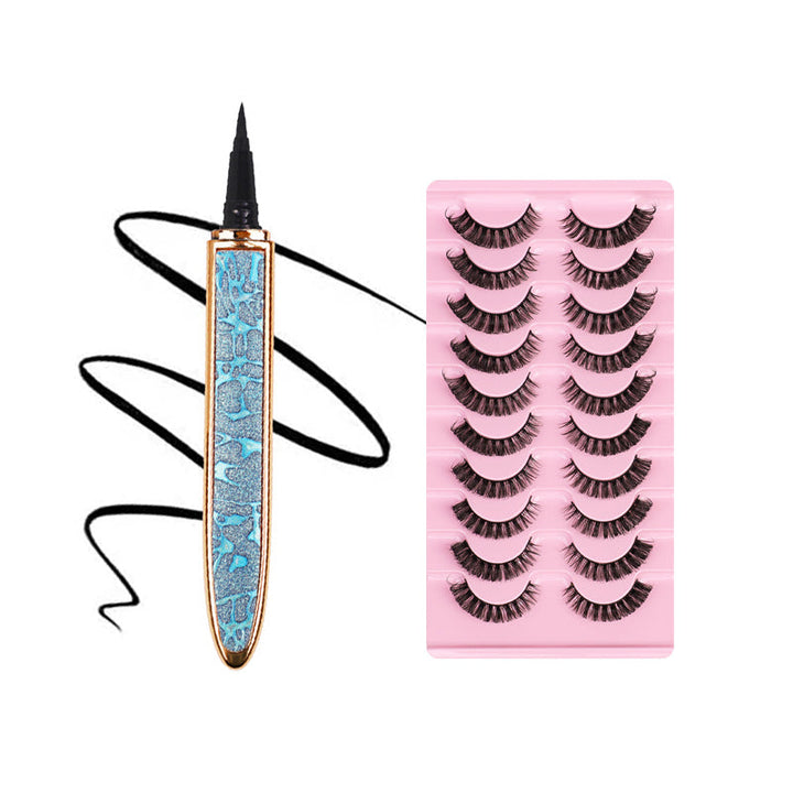 Multifärgad självhäftande eyeliner för kvinnor, enkel applicering, vattentät och kladdfri.