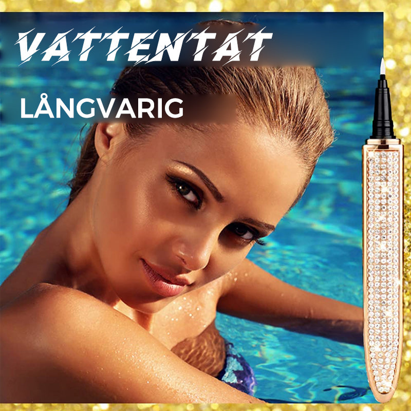 Multifärgad självhäftande eyeliner för kvinnor, enkel applicering, vattentät och kladdfri.