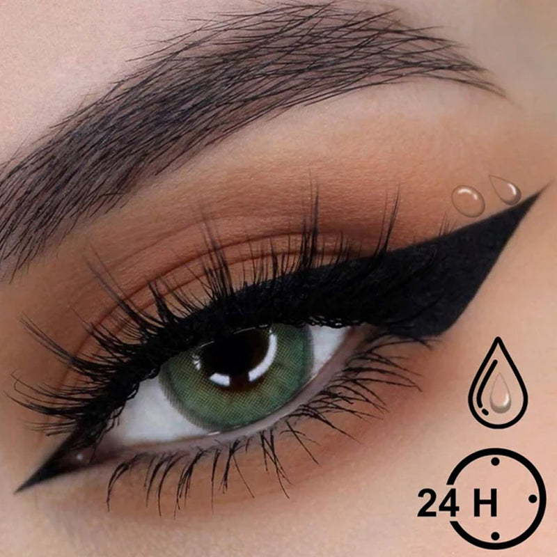 Multifärgad självhäftande eyeliner för kvinnor, enkel applicering, vattentät och kladdfri.