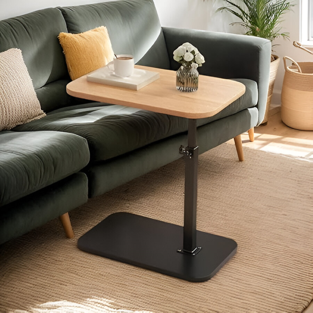 Anpassningsbart sidobord med höj- & sänkbar funktion, perfekt som läsbord.