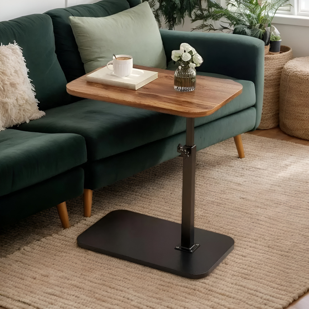 Ergonomiskt höj- & sänkbart sidobord, designat för komfort och flexibilitet.