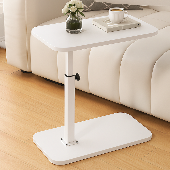 Kompakt flexibelt sidobord, höj- & sänkbart, med modern minimalistisk design.