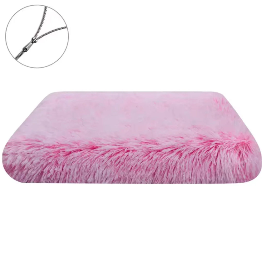 Mysig hundsäng i fluffig design. Perfekt avkopplingsplats, anti-stress och mjuk djurbädd.