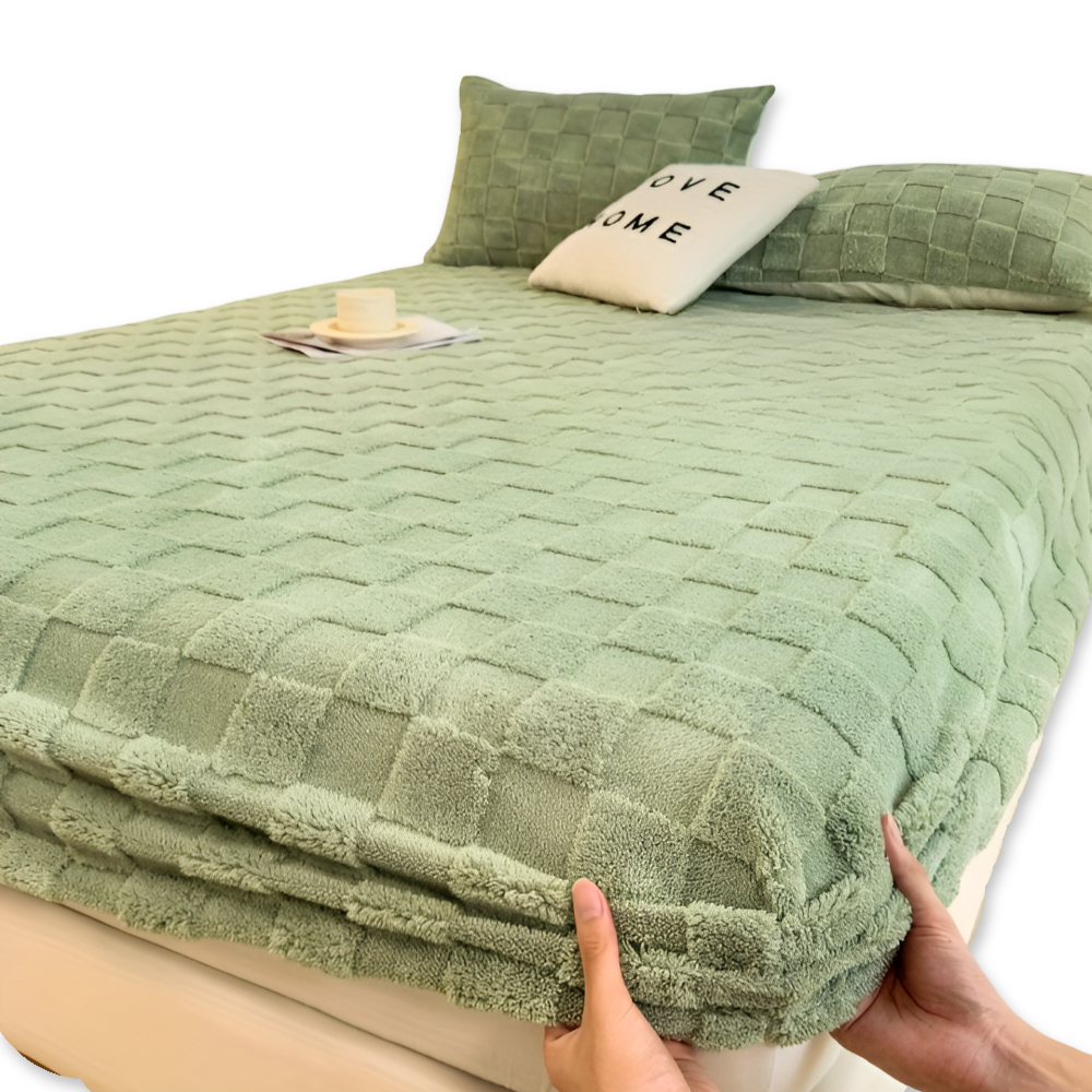 Premium sängkläder: fluffigt vinter spännlakan i mjuk polyester för maximal komfort.