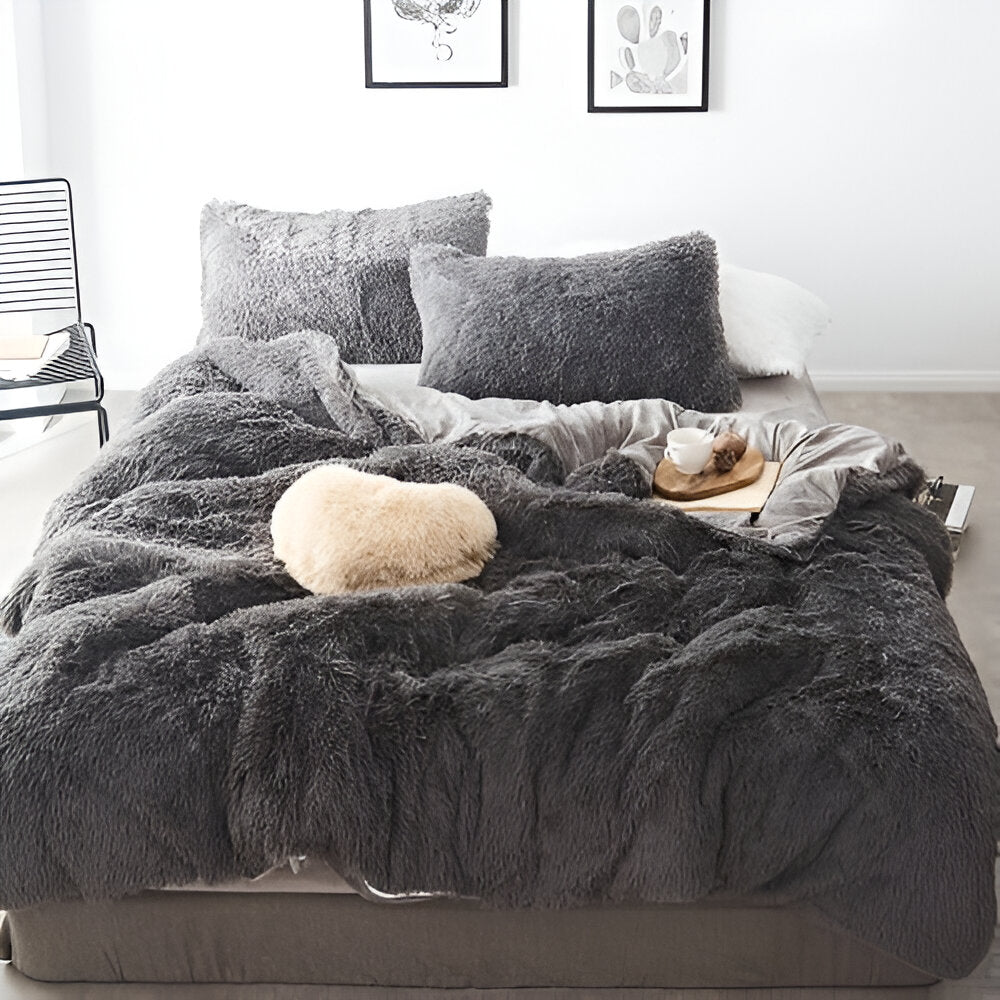 FlufFur sängkläder set med fokus på hållbarhet och lyxig känsla för ditt hem.