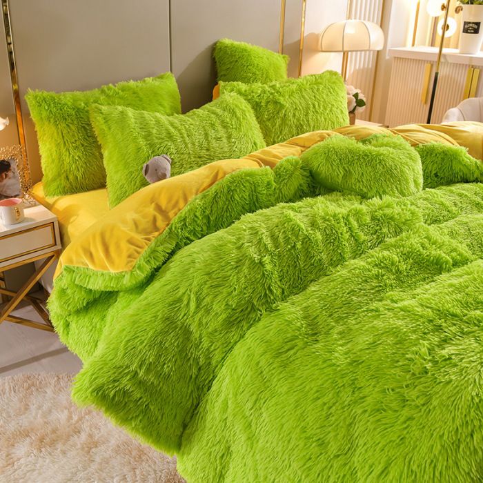 Detaljbild FlufFur lakan, visar den fina väven som garanterar komfort.