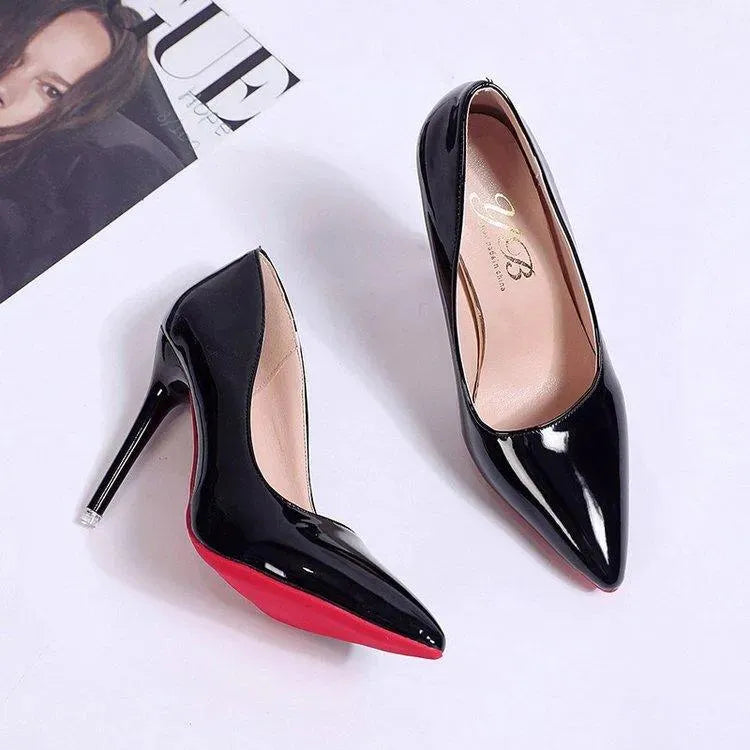 Aprikos rosa pumps med spetsig tå och elegant klack för fest