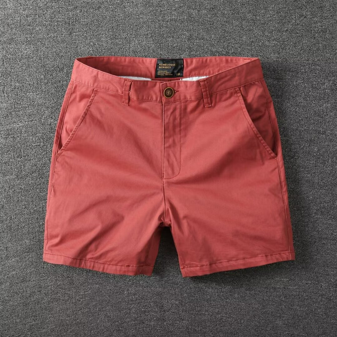 Grå herrshorts med slim fit passform för stilrena sommaroutfits och män