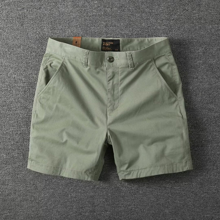 Gröna vardagsshorts för män med bälteshällor