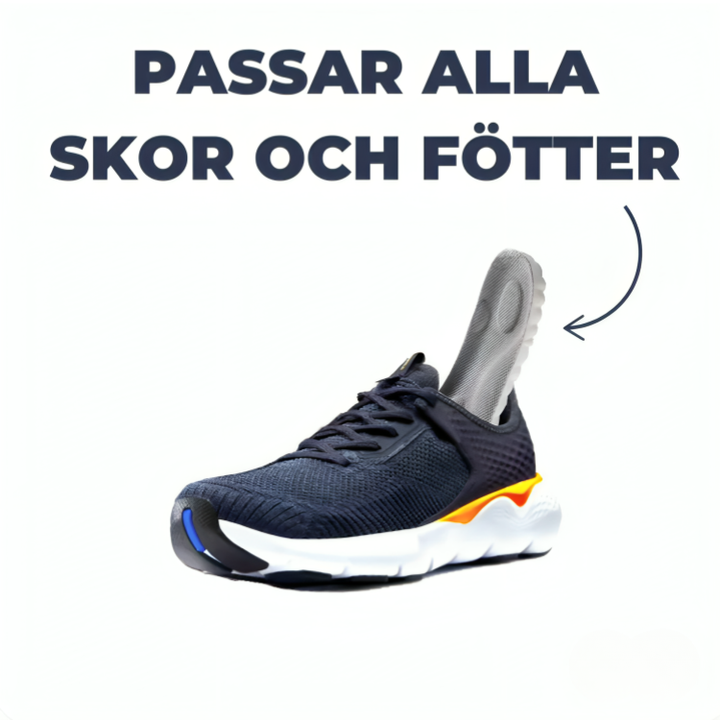 Flextest av skoinlägg som visar flexibilitet och ergonomisk design för vardagsskor.