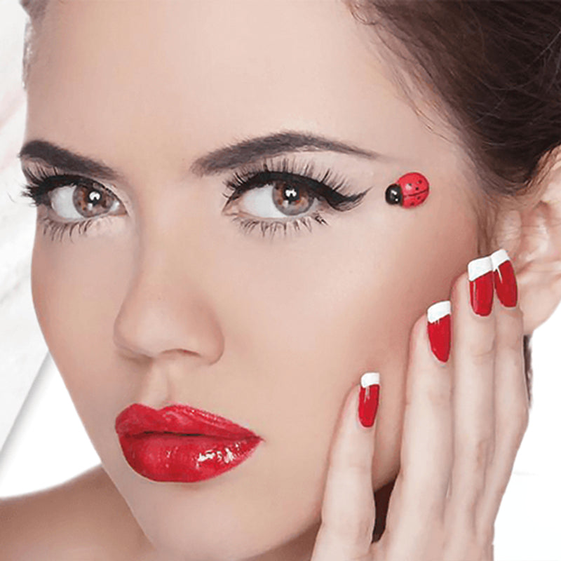 "Fransk manikyr kit: vita nageltips i akryl för elegant, snabb nageldesign med lim-applikation, DIY och långvarig resultat."