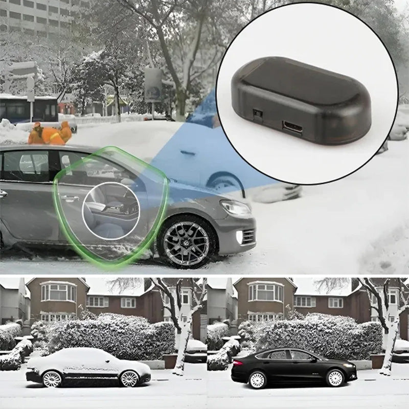 "Frostskyddsinstrument för bil, kompakt design, förhindrar is och snö på vindruta, säker vinterkörning."