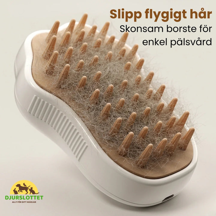 Ergonomisk FurFresh ångborste för enkel pälsvård. Effektiv mot tovor och för att hålla hundens eller kattens päls fräsch.