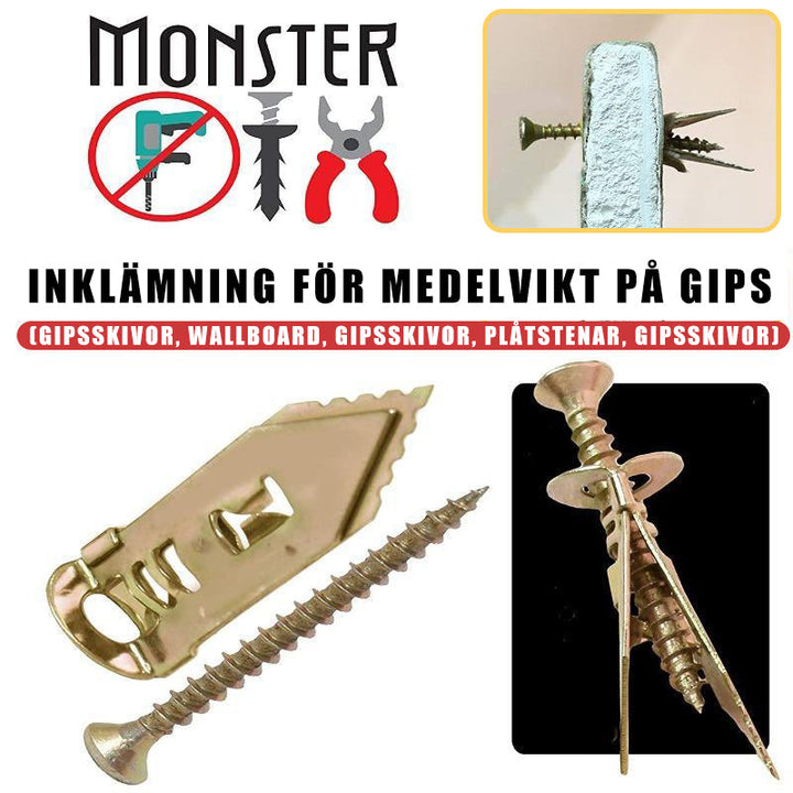 Expansionsskruvset i rostfritt stål, perfekt för hållbar montering inomhus och utomhus.