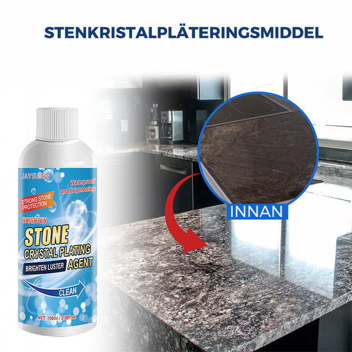 Gelformulerat stenfläckborttagningsmedel, perfekt för svåra fläckar på stenytor, enkelt att applicera, 100 ml flaska.