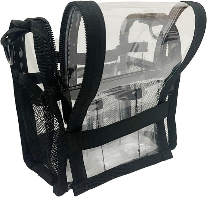 Genomskinlig PVC sminkväska Aveline, perfekt för resor och sminkförvaring.