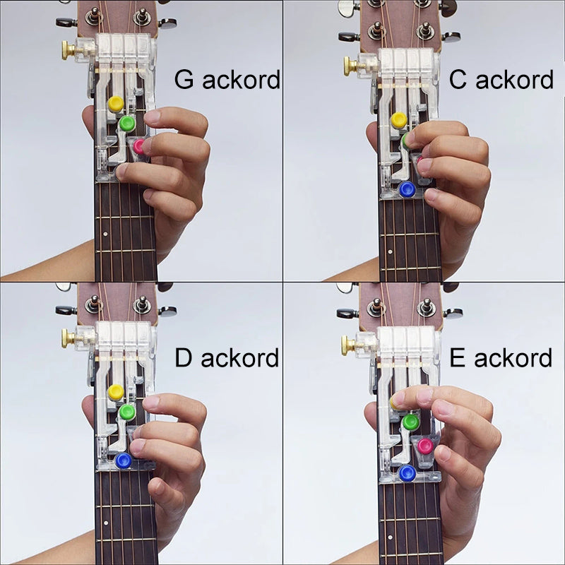 Gitarrinlärningsverktyg, kompakt och lätt, passar akustiska och elektriska gitarrer för snabb ackordinlärning.