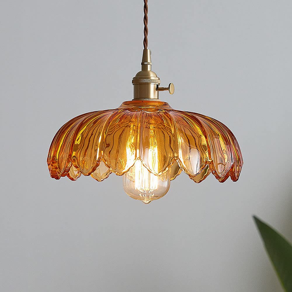 Vintage glas pendellampa i unik design för takbelysning och inredning