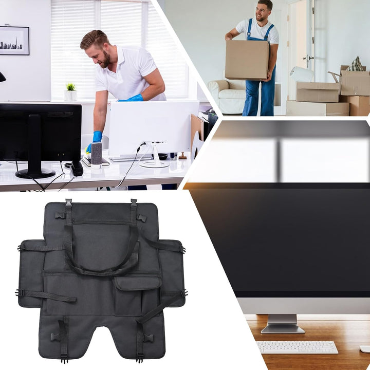 Hållbart skärmfodral för bärbar skärm. Svart monitorväska med stötskydd, dammskydd & reptålig design.