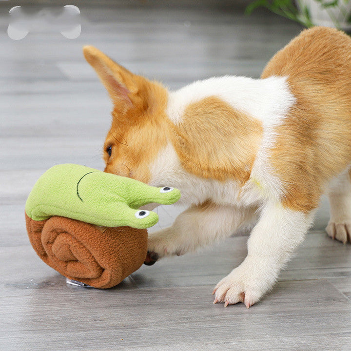 Söt snigel snuffelmatta som hundleksak för hundträning och valpar. Förhindrar hetsätning med långsam matning.