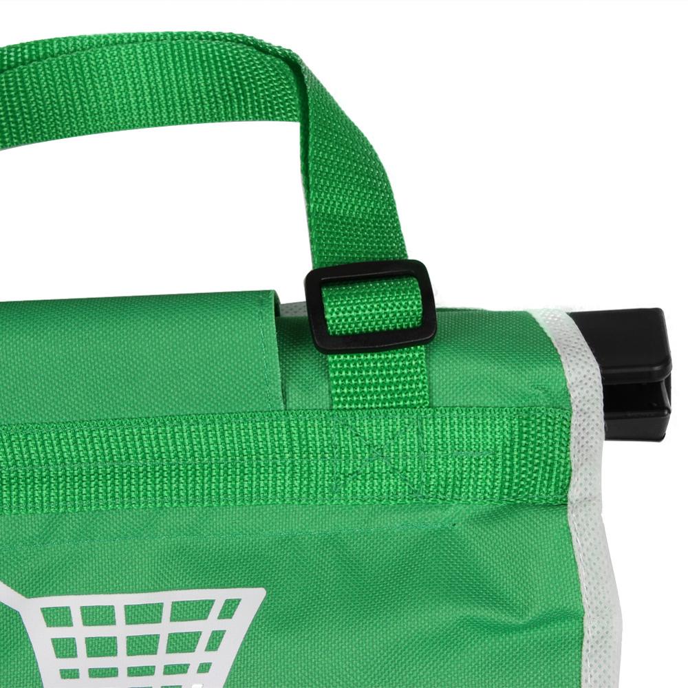 Unisex återanvändbar shoppingväska i grönt non-woven material. Idealisk som matkasse eller förvaring, hållbar.