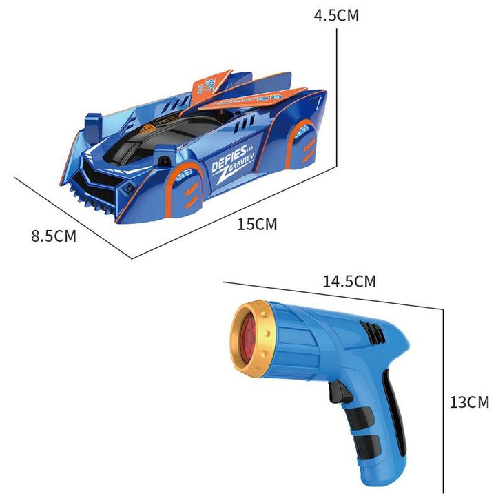 Närbild på den populära laserbilen som utmanar tyngdkraften inomhus