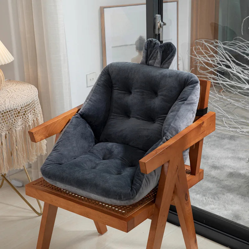 Svart ergonomisk sittdyna för bilstol och rullstol med handtag