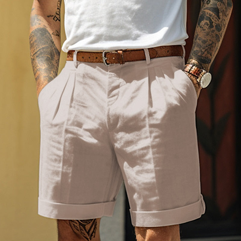 Herrshorts i beige färg för varma sommardagar
