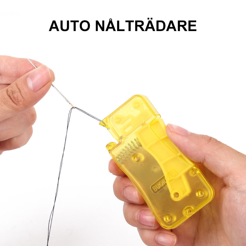 "Gul automatisk nålträdare för hand- och maskinsömnad, kompakt och lättanvänd accessoar"