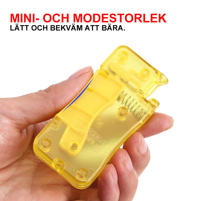 "Gul automatisk nålträdare för hand- och maskinsömnad, kompakt och lättanvänd accessoar"