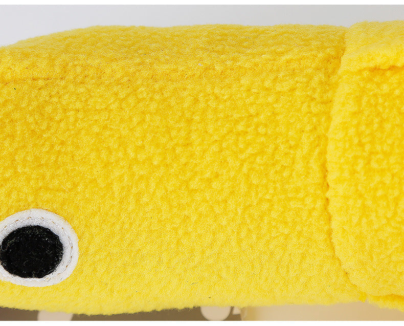 Stressminskande tuggleksak i mjuk fleece/bomull för lugnande lek hos hundar.