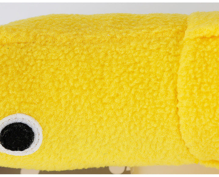 Stressminskande tuggleksak i mjuk fleece/bomull för lugnande lek hos hundar.