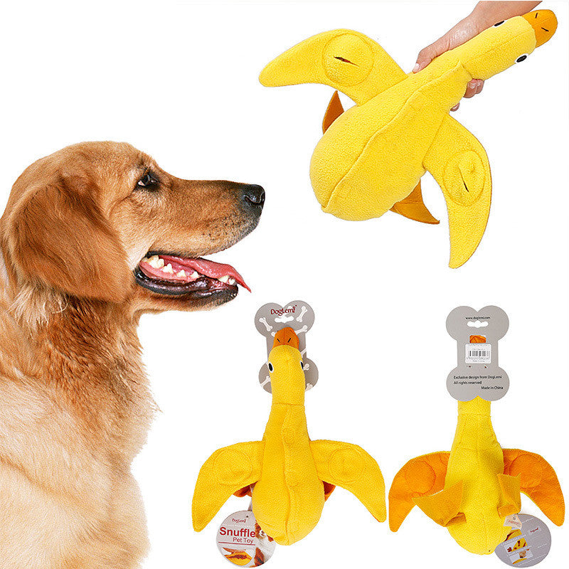 Gul hundtuggleksak för stimulerande lek och stressminskning hos din bästa vän.
